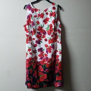 Size 16 Poppy Print Sheath Dress